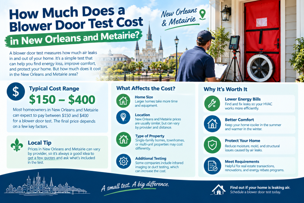 Blower Door Test Cost in New Orleans and Metairie