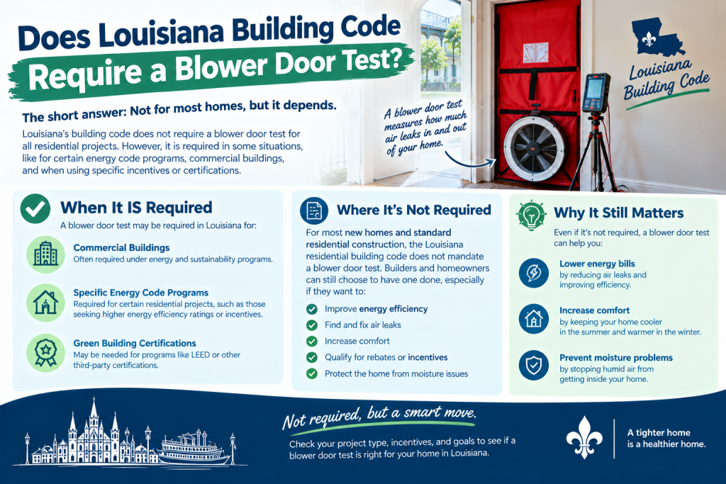 Does Louisiana Building Code Require a Blower Door Test