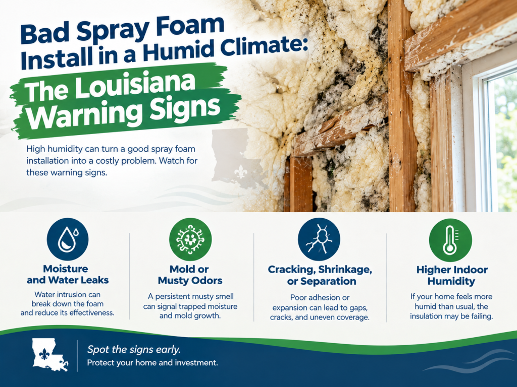 spray foam installed in a humid climate